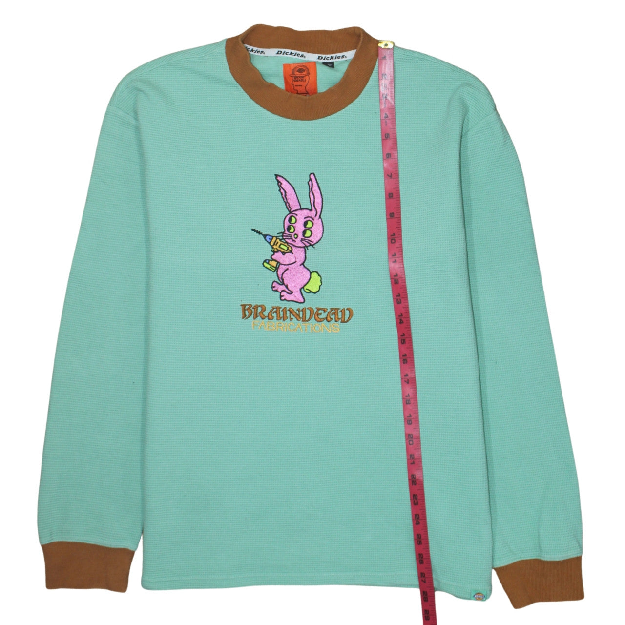 Dickies x Brain Dead Green Embroidered Bunny Men's Sweatshirt 2XL
