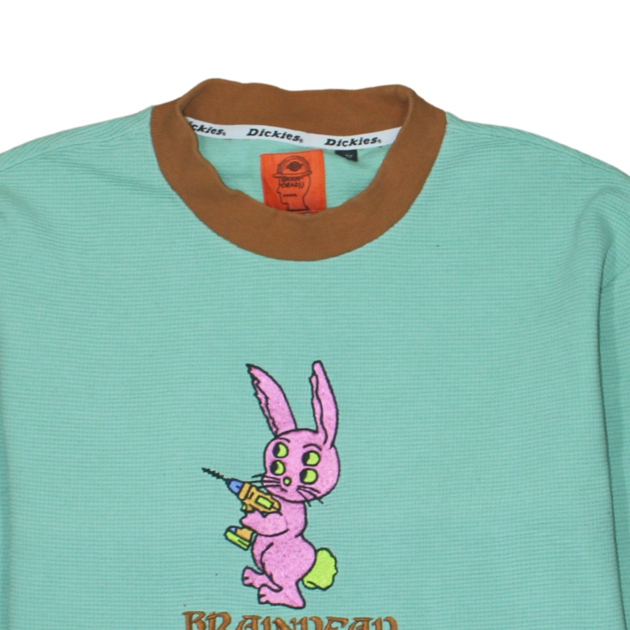 Dickies x Brain Dead Green Embroidered Bunny Men's Sweatshirt 2XL