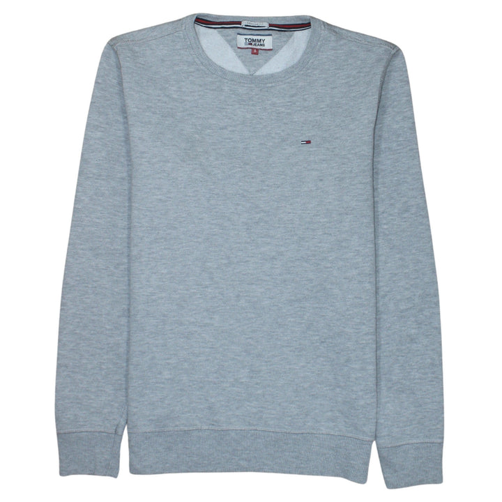 Tommy Jeans Men's Grey Crew Neck Regular Fit Sweatshirt Size S