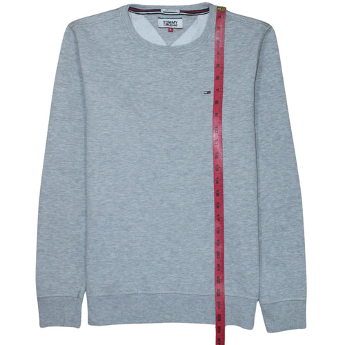Tommy Jeans Men's Grey Crew Neck Regular Fit Sweatshirt Size S