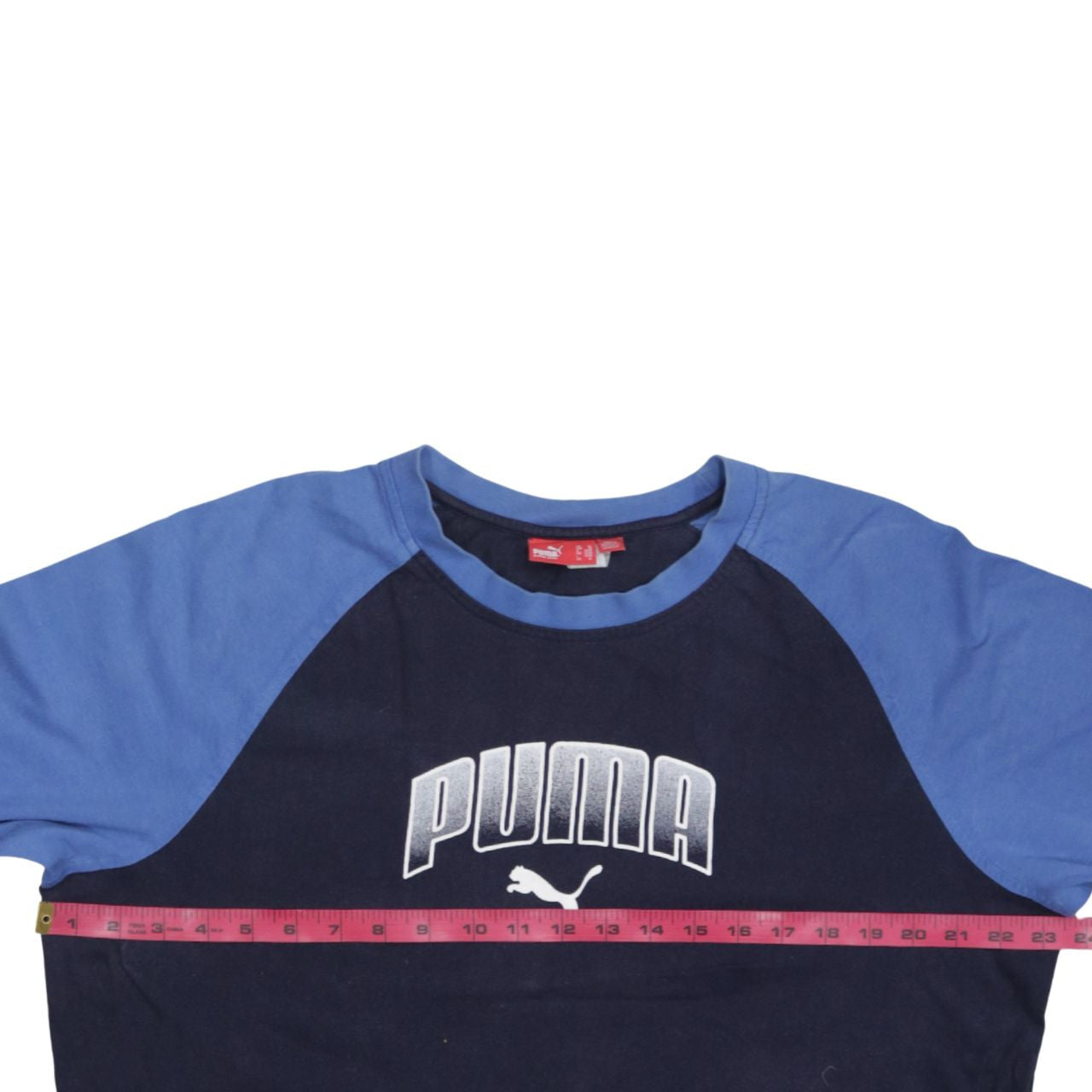 Puma Men's Blue Colourblock Long Sleeve Cotton Top XL
