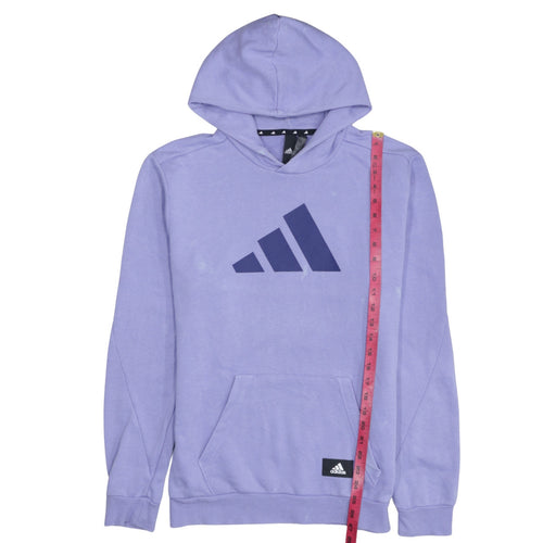 Adidas Men’s Purple Pullover Hoodie Size S Regular Fit Sports Fleece