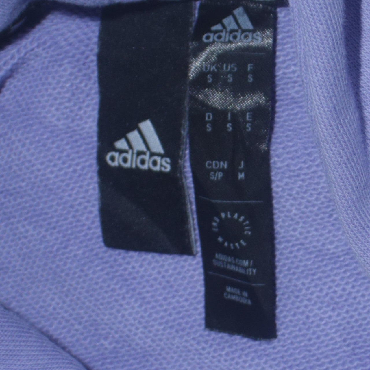Adidas Men’s Purple Pullover Hoodie Size S Regular Fit Sports Fleece