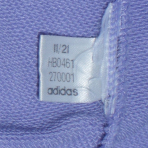 Adidas Men’s Purple Pullover Hoodie Size S Regular Fit Sports Fleece
