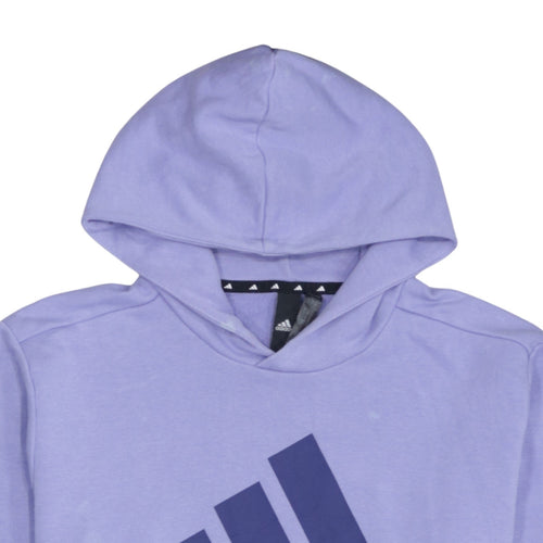 Adidas Men’s Purple Pullover Hoodie Size S Regular Fit Sports Fleece