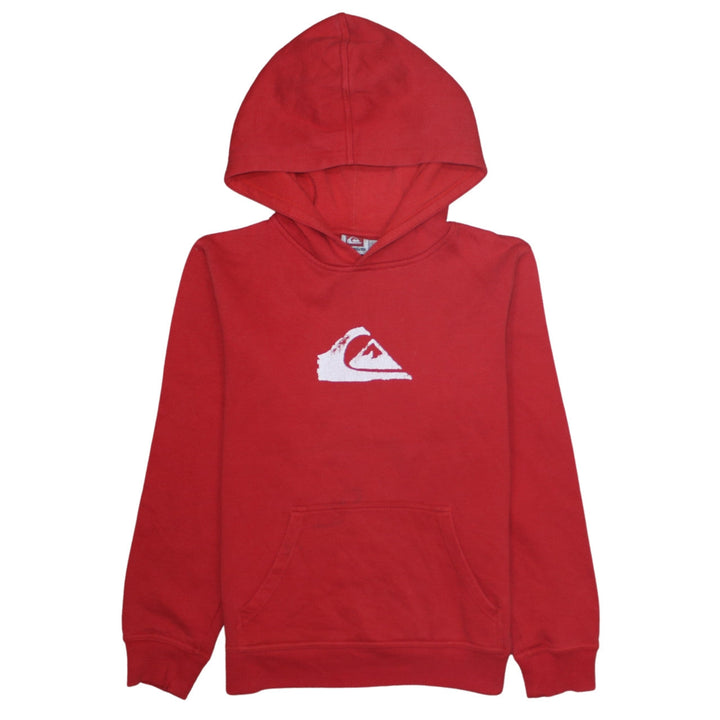 Quiksilver Teens Red Pullover Hoodie Size 14 Cotton Logo Surf Style