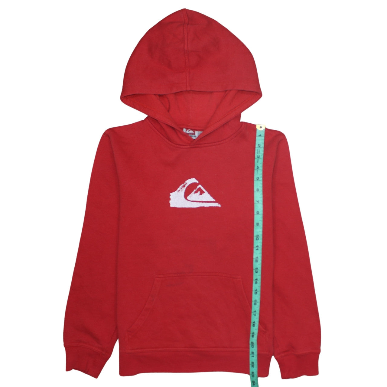 Quiksilver Teens Red Pullover Hoodie Size 14 Cotton Logo Surf Style