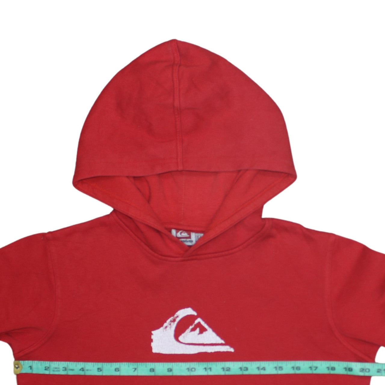 Quiksilver Teens Red Pullover Hoodie Size 14 Cotton Logo Surf Style