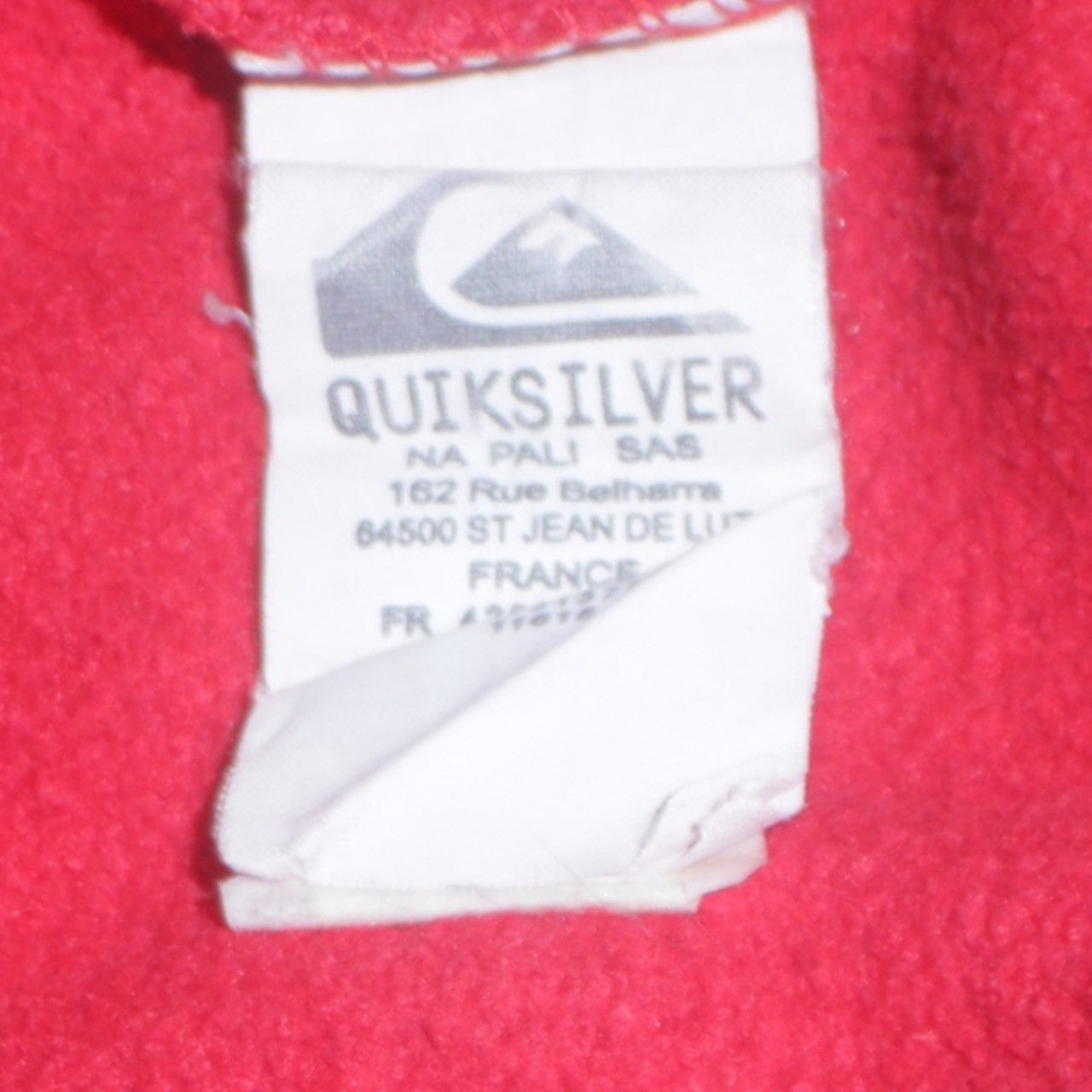 Quiksilver Teens Red Pullover Hoodie Size 14 Cotton Logo Surf Style