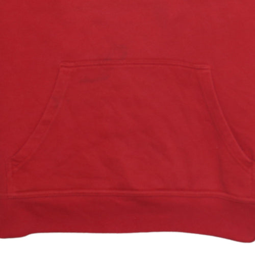 Quiksilver Teens Red Pullover Hoodie Size 14 Cotton Logo Surf Style
