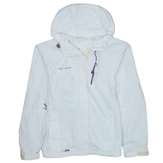Helly Hansen Women's White Waterproof Hooded Rain Jacket Size S