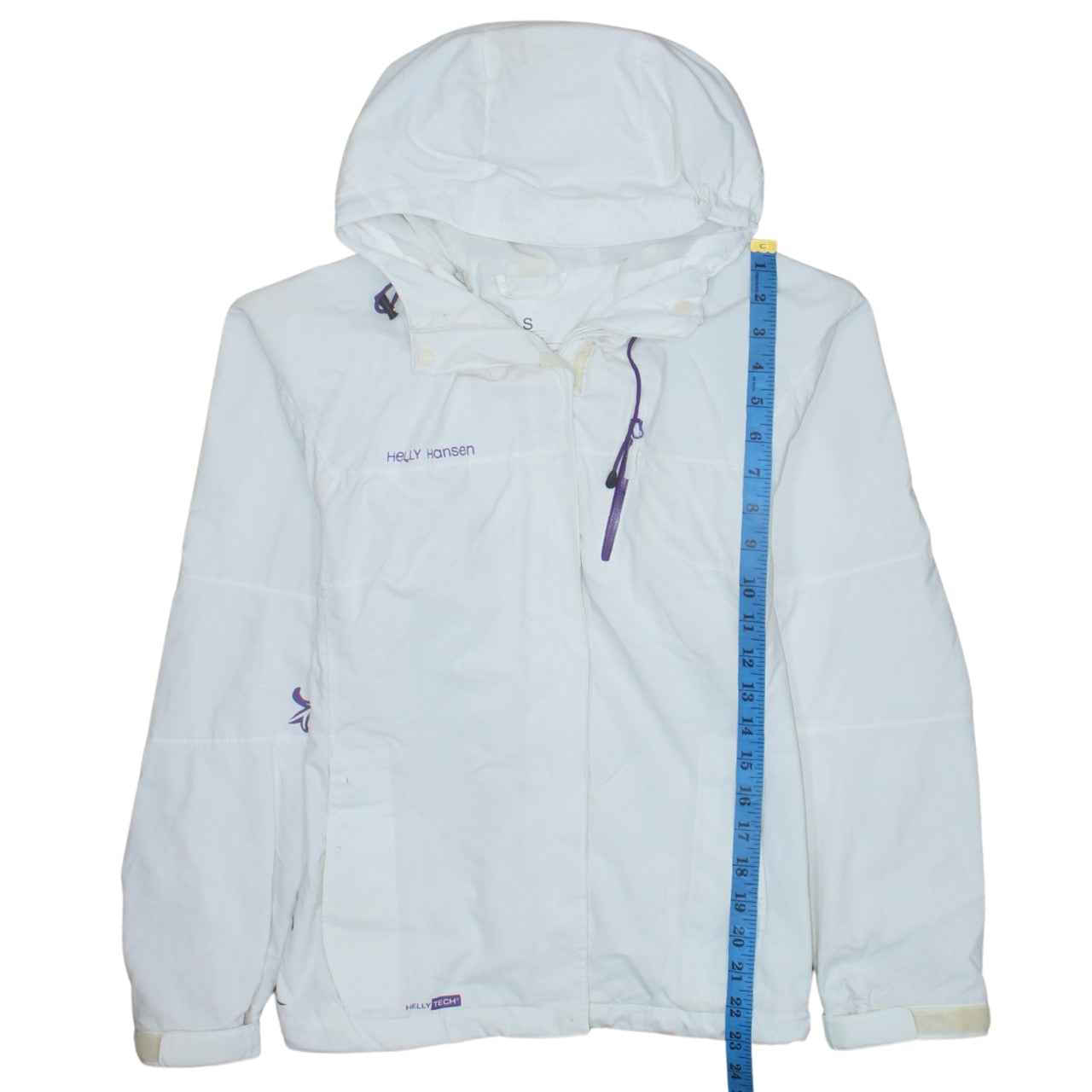 Helly Hansen Women's White Waterproof Hooded Rain Jacket Size S