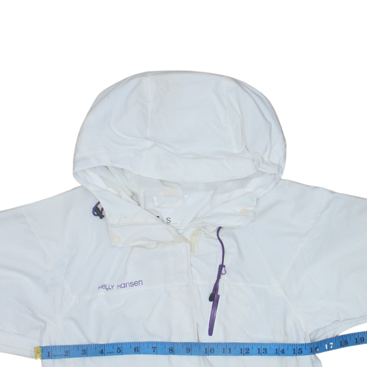 Helly Hansen Women's White Waterproof Hooded Rain Jacket Size S