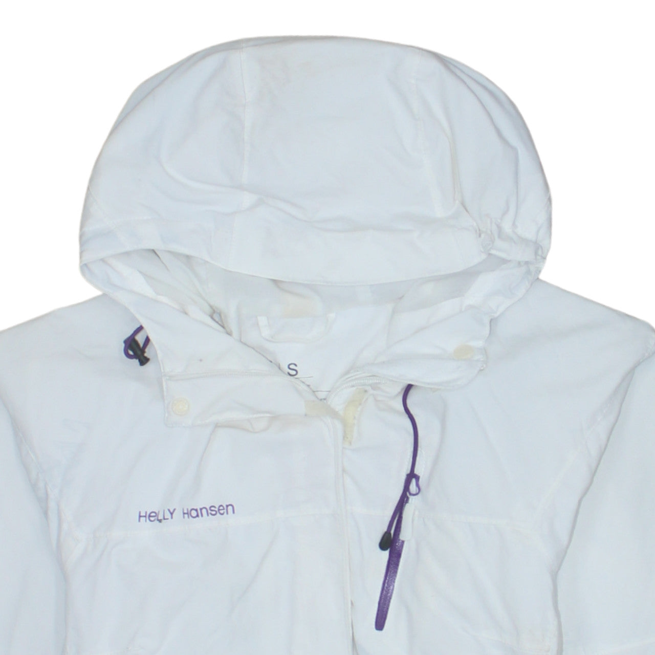 Helly Hansen Women's White Waterproof Hooded Rain Jacket Size S