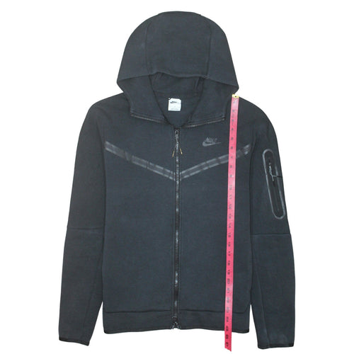 Nike Men's Black Full Zip Hoodie Fleece Size M Regular Fit