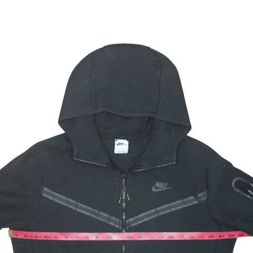 Nike Men's Black Full Zip Hoodie Fleece Size M Regular Fit