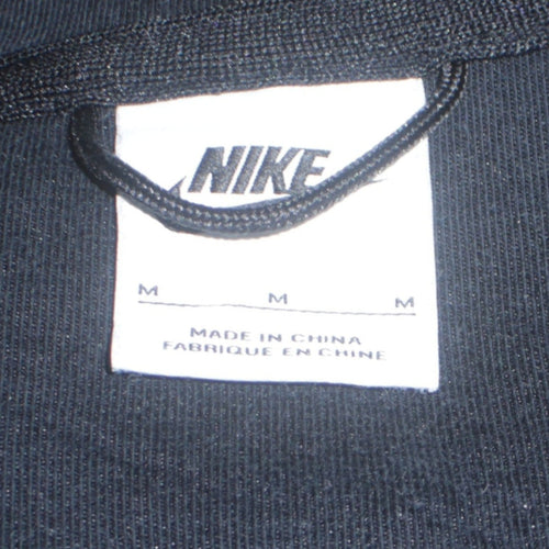 Nike Men's Black Full Zip Hoodie Fleece Size M Regular Fit