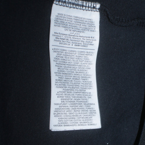 Nike Men's Black Full Zip Hoodie Fleece Size M Regular Fit