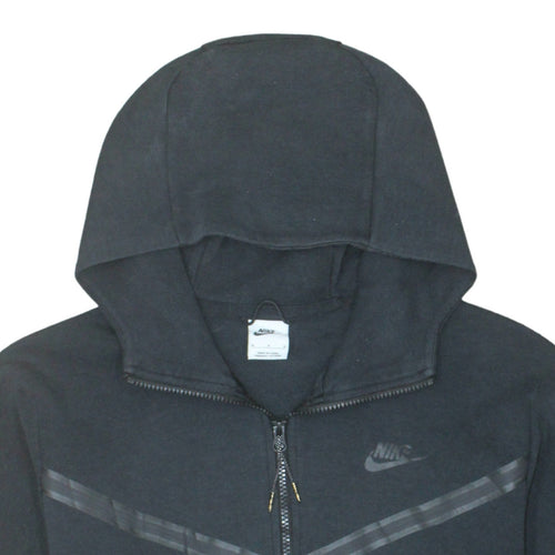 Nike Men's Black Full Zip Hoodie Fleece Size M Regular Fit