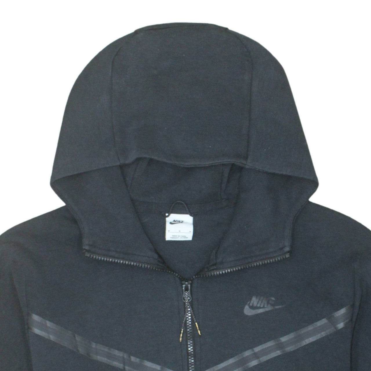 Nike Men's Black Full Zip Hoodie Fleece Size M Regular Fit