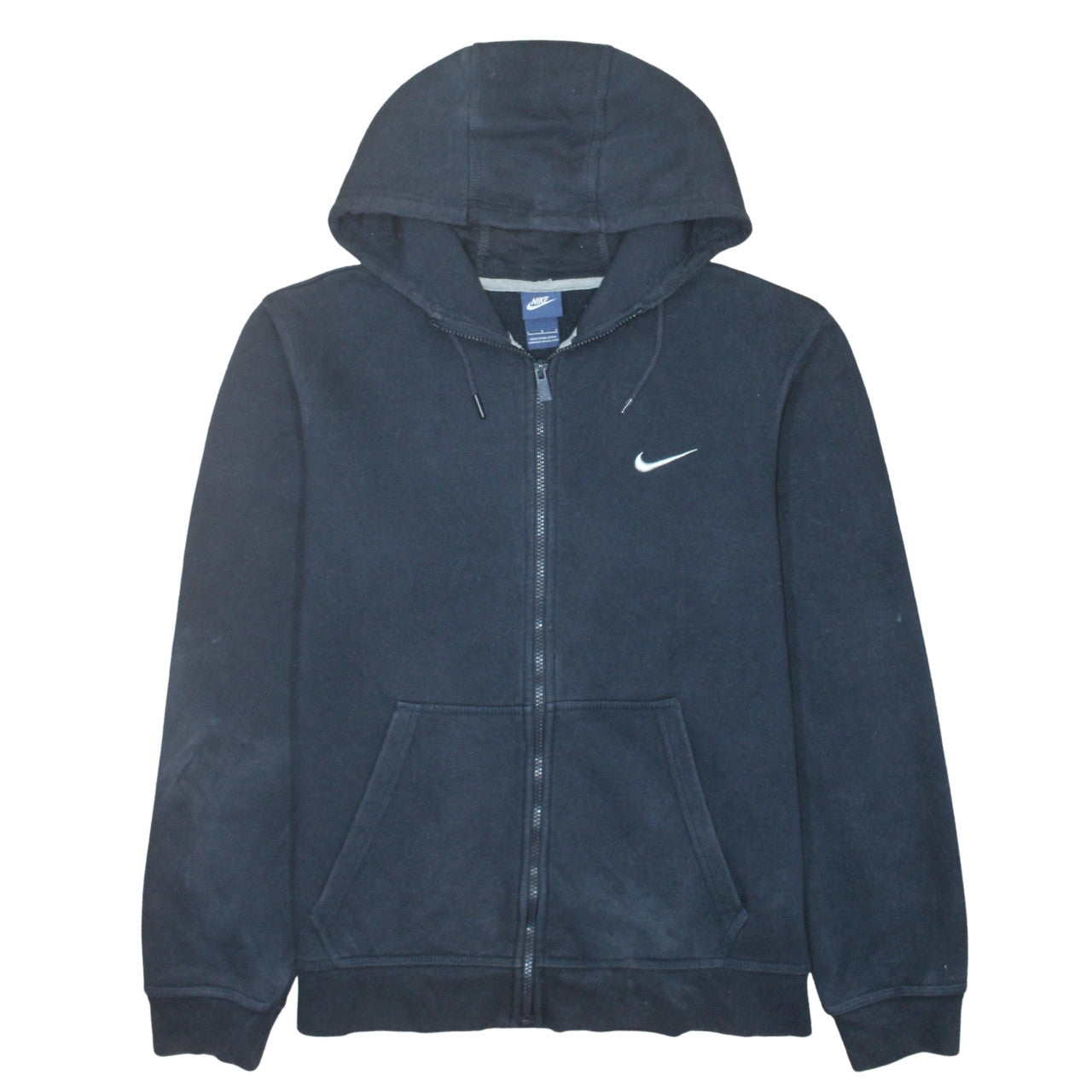 Nike Men's Black Full Zip Hoodie Sweatshirt Size L Cotton Blend