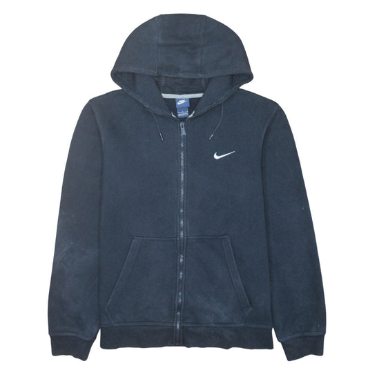Nike Men's Black Full Zip Hoodie Sweatshirt Size L Cotton Blend