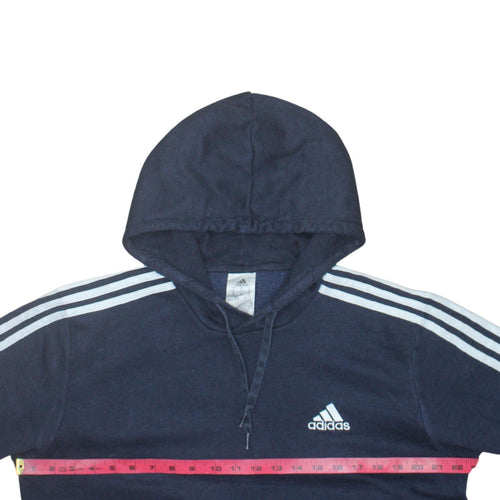 Adidas Men’s Blue Pullover Hoodie Medium Sports Fleece
