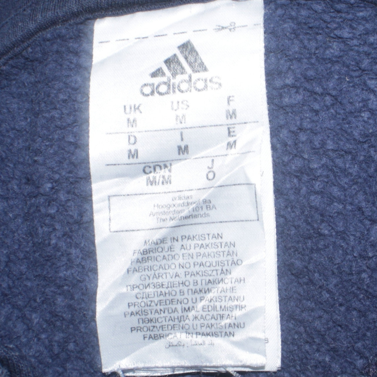 Adidas Men’s Blue Pullover Hoodie Medium Sports Fleece