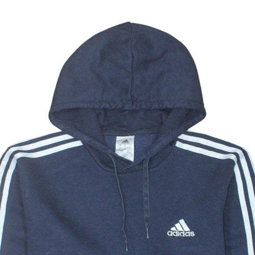 Adidas Men’s Blue Pullover Hoodie Medium Sports Fleece