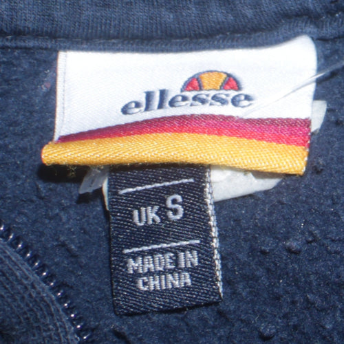Ellesse Men’s Blue 1/2 Zip Hoodie S Retro Sports Cotton Blend
