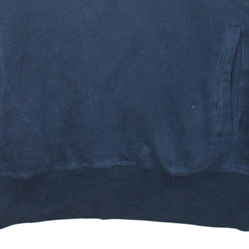 Ellesse Men’s Blue 1/2 Zip Hoodie S Retro Sports Cotton Blend