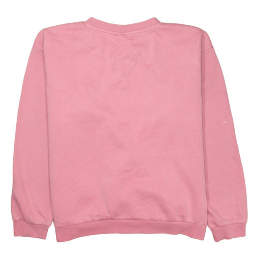 FILA Women’s Pink Logo Pullover Sweatshirt XL Regular Fit
