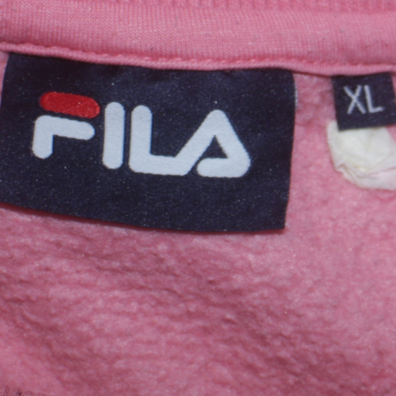 FILA Women’s Pink Logo Pullover Sweatshirt XL Regular Fit