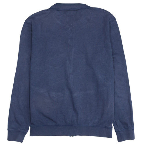 BOSS Men's Blue Cotton Track Jacket M Full Zip Casual Style