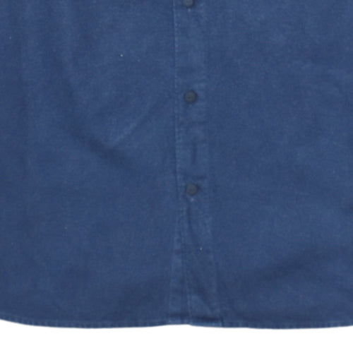Tommy Jeans Men's Blue Button-Up Long Sleeve Denim Shirt M