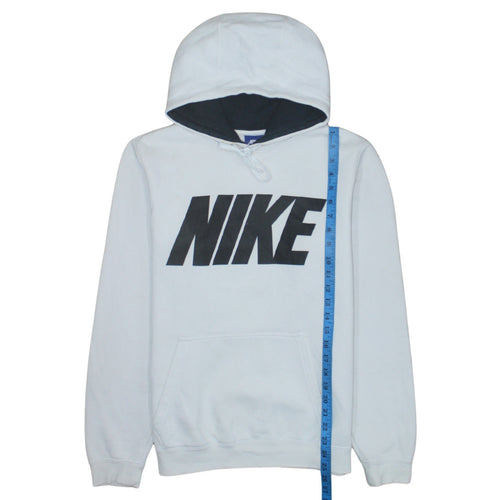 Nike Men's White Pullover Hoodie Small Graphic Logo Sweatshirt