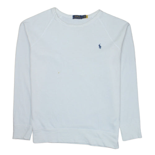 Ralph Lauren Men’s White Crew Neck Cotton Sweatshirt Size L
