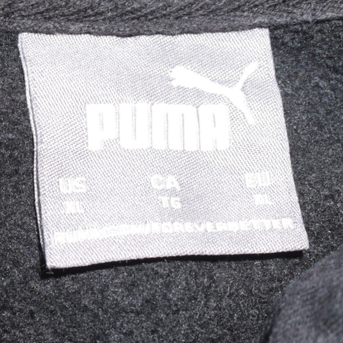 Puma Men's Black XL Pullover Hoodie Sports Fleece Sweatshirt