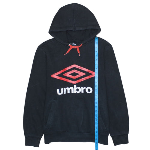 Umbro Men's Black Pullover Hoodie M Sports Fleece Sweatshirt