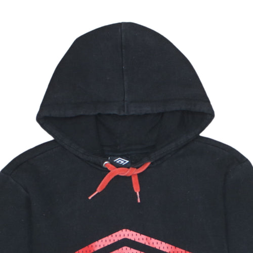 Umbro Men's Black Pullover Hoodie M Sports Fleece Sweatshirt