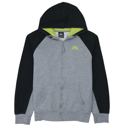 Nike Boys Grey & Black SB Full Zip Hoodie Size 13-15 Years Fleece