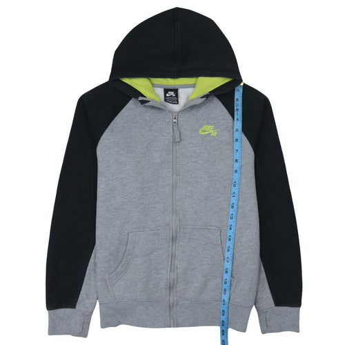 Nike Boys Grey & Black SB Full Zip Hoodie Size 13-15 Years Fleece