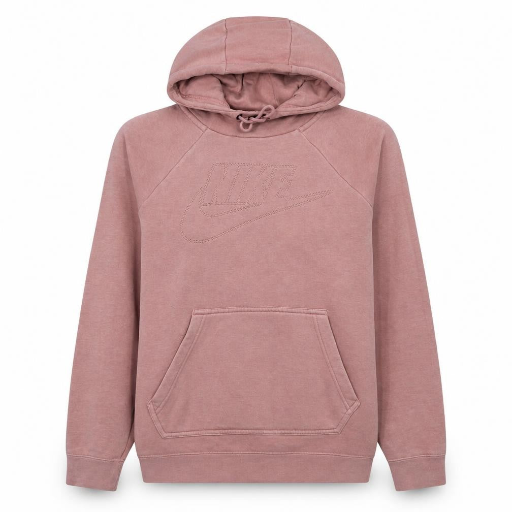 Nike Women's Pink Pullover Hoodie M Fleece Lined Sportswear