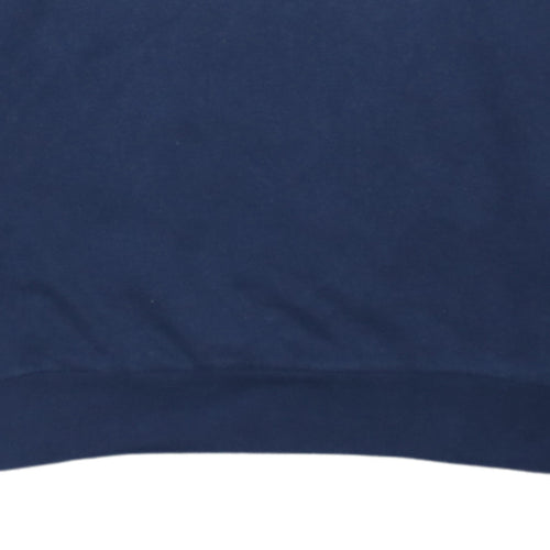 GAP Women Navy Blue Logo Crew Neck Pullover Sweatshirt L