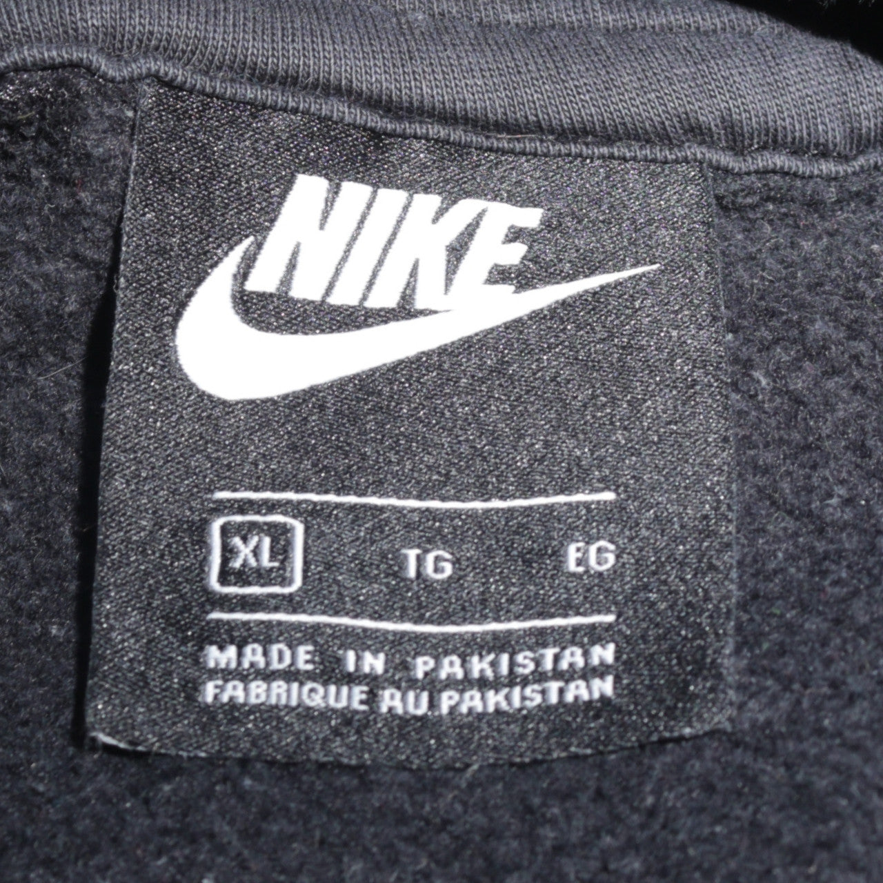 Nike Men's Black XL Pullover Hoodie with Logo Print