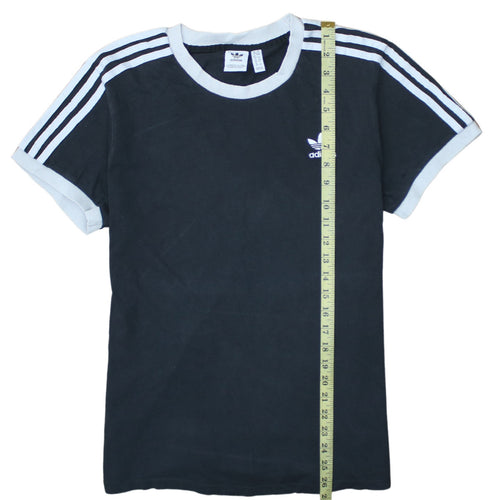 Adidas Women's Black Ringer Short Sleeve T-Shirt Size 12