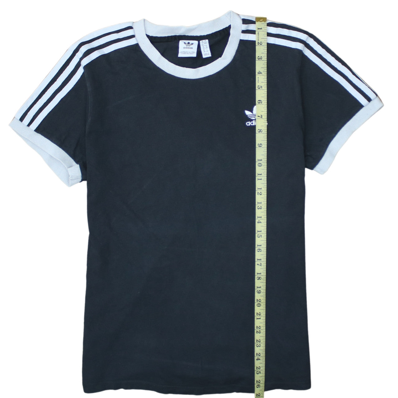 Adidas Women's Black Ringer Short Sleeve T-Shirt Size 12