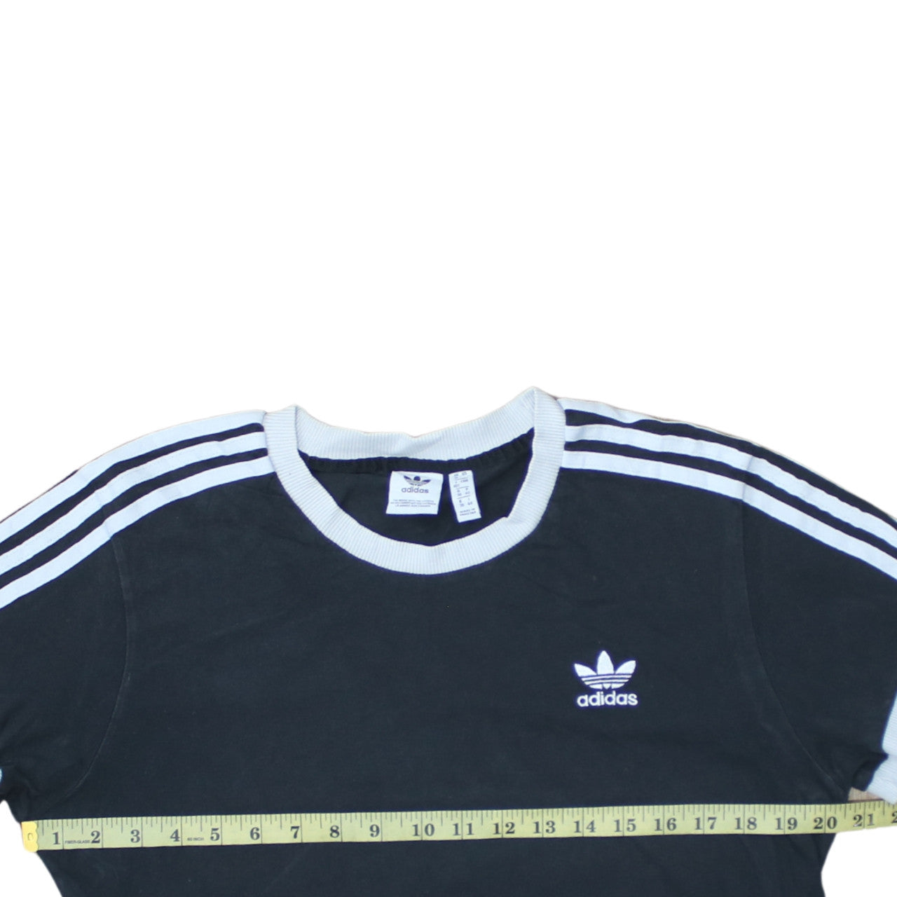 Adidas Women's Black Ringer Short Sleeve T-Shirt Size 12