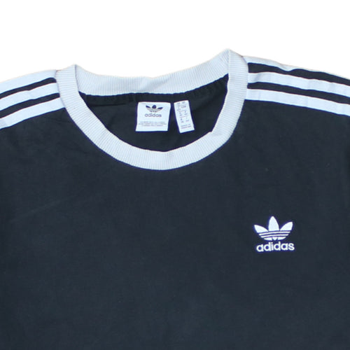 Adidas Women's Black Ringer Short Sleeve T-Shirt Size 12