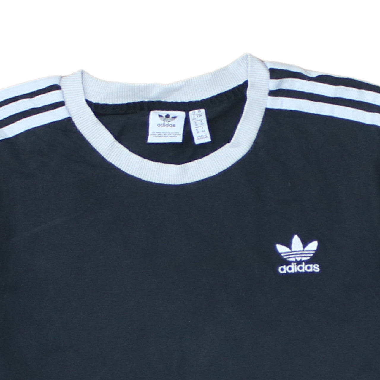 Adidas Women's Black Ringer Short Sleeve T-Shirt Size 12